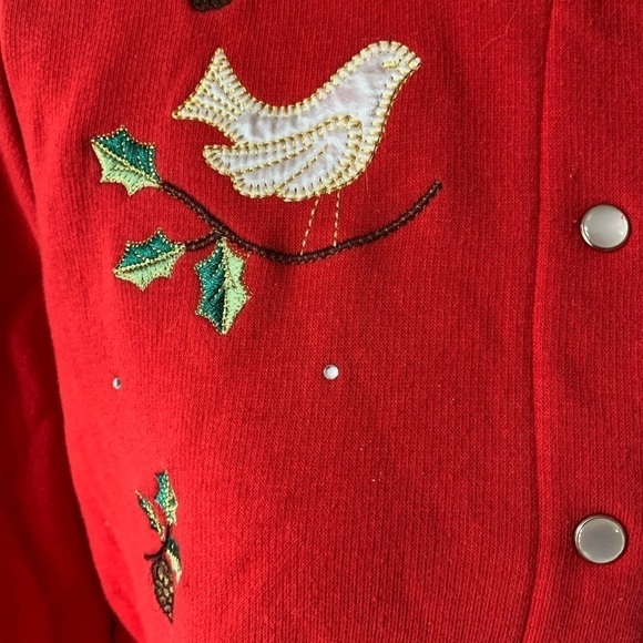 Women’s Breckenridge Red Snap Holiday Shirt Petite XL - Picture 2 of 8